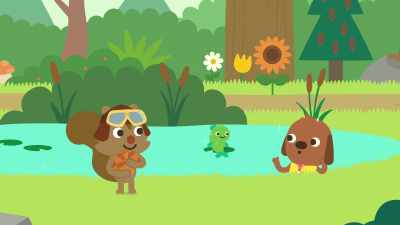 Just taking a quick dip - Sago Mini Friends