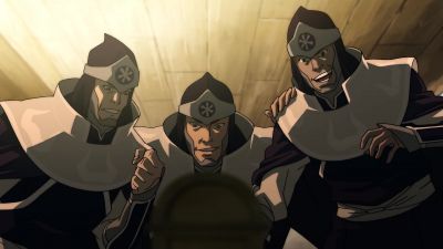 Just taking Naga out for a stroll. - The Legend of Korra