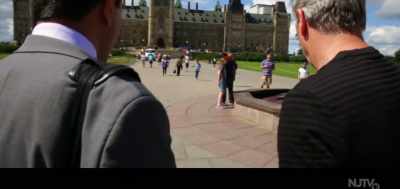 Just walking basically
in a line down the middle. - On Her Shoulders