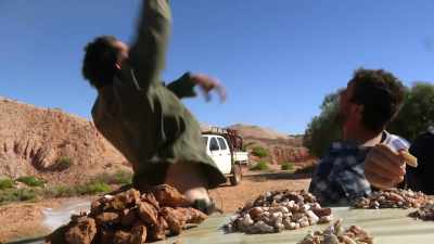 Justin and Dan's efforts
have finally paid off. - Outback Opal Hunters