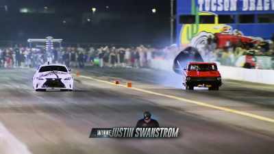 Justin Swanstrom gets the win. - Street Outlaws No Prep Kings Team Attack