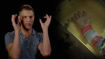 -Jutting high cheekbones
and giant dark eyes - Doc of Chucky