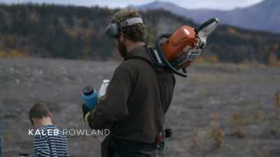 KALEB: You guys have
to walk with the sharp
point facing down. - Life Below Zero: Next Generation