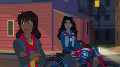 Kamala, bring your friend
inside and set the table, eh? - Marvel Rising: Playing with Fire