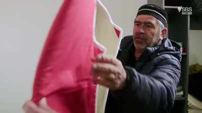 Kamil, the manager,
retails the cloaks for $40 apiece. - From Russia to Iran: Crossing Wild Frontier
