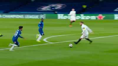 Kanté's there. He leaves it for Pulisic. - Real Madrid: Until the End