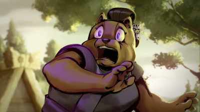 -[Karasu-Tengu] It then eats them!
-[growling] - Samurai Rabbit: The Usagi Chronicles
