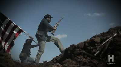 - [Kareem] As Fleetwood
and his unit charge forward, - Black Patriots: Heroes of the Civil War