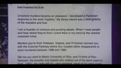 KAREN KILGARIFF: I started
reading Michelle's blog, - I'll Be Gone in the Dark