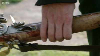 Keen to test out the Baker rifle
for myself, - Sword, Musket & Machine Gun: Britain's Armed History