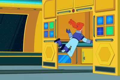 Keep your eyes peeled
for a Frizzle communications satellite - The Magic School Bus Rides Again