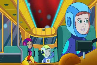 -[Keesha] What's going on?
-Whoa! - The Magic School Bus Rides Again