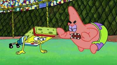 - [Kent] It's a
rivalry that even today - SpongeBob DocuPants
