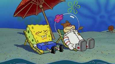 - [Kent] Locals, SpongeBob
SquarePants and Sandy Cheeks - SpongeBob DocuPants