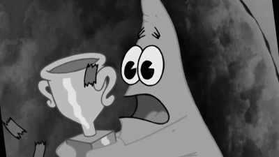 - [Kent] SquarePants'
success only shined a light - SpongeBob DocuPants