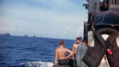 Kerr: THEN THEY WERE
GOING TO EMBARK - The Pacific War in Color