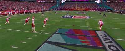 [Kevin Burkhardt] Super Bowl 57.
Here we go. - Kelce