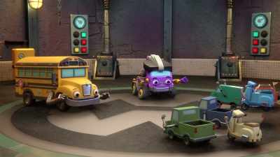 [kids cheering] - Mighty Monsterwheelies