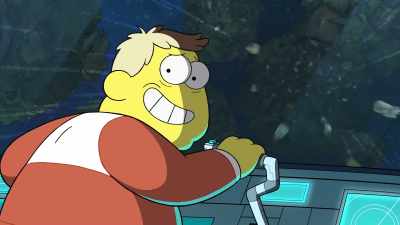 Kids, please don't play with the
lights while Daddy's driving. - Big City Greens the Movie: Spacecation