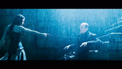 Killing me won't save your precious LycanPlease call off your men for the sake of your grandchildA miracle FatherA union of the bloodlinesI curse the day your mother gave her Iife to bring you into this worldThat thing inside youis a monstrositySonjaThis - Underworld: Rise of the Lycans