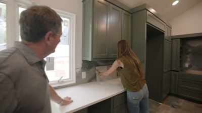 [Kim] This little
handmade tile.
Oh, that's pretty. - Why the Heck Did I Buy This House?