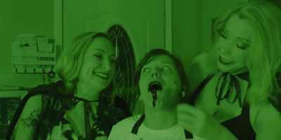 (Kimberly and Angelica laughing) - Night of the Dead Sorority Babes