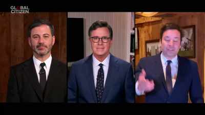 >> Kimmel: PLUS, ALL THOSE
STREAMING PLATFORMS YOU'VE - One World: Together at Home