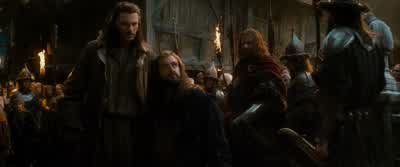 I speak to the Masterof the Men of the LakeWill you see the prophecy fulfilledWill youshare in the great wealth of our peopleWhat say youI say unto youWelcomeWelcomeAnd thricewelcomeKing Under the Mountain - The Hobbit: The Desolation of Smaug