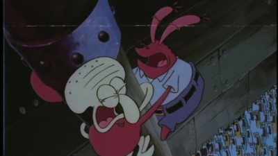 Krabs could only weep
as the fast food empire - SpongeBob DocuPants