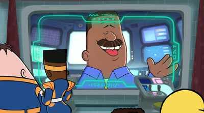 -[Krupp moans]
-Hey, guys, Dupe Licitous here, - The Epic Tales of Captain Underpants in Space