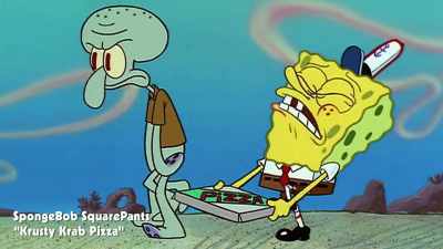 ♪ Krusty Krab yeah, yeah,
yeah, yeah, yeah, yeah pizza ♪ - SpongeBob DocuPants