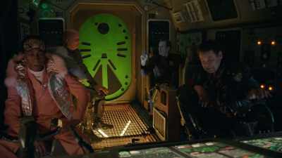 Kryten, stand here, and stick your antenna
through the drill hole. - Red Dwarf: The Promised Land