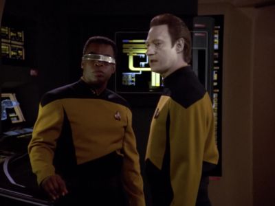 - La Forge to Counsellor Troi.
- Go ahead. - Star Trek: The Next Generation