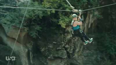 - Lacey is down the zip line. - Snake in the Grass