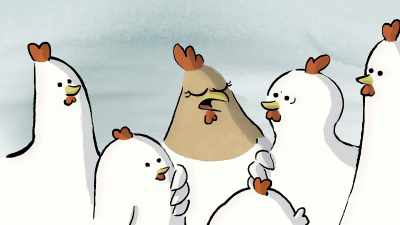 Ladies! Let's not be violent
towards our own kind, please. - The Big Bad Fox and Other Tales