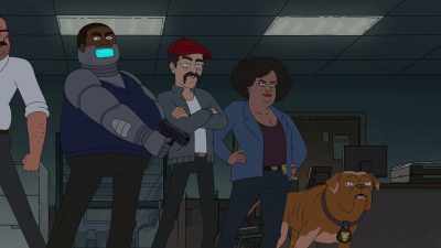 Lady, and co-k-9, - Grimsburg