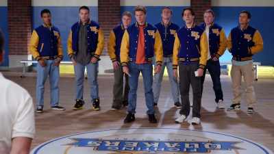 LAINEY: It was time
for the jocks to turn in
their assignment, - Schooled