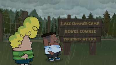 "Lake Summer Camp ropes course.
Together we fail." - The Epic Tales of Captain Underpants