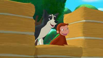 (lamb bleating)
(dog barking) - Curious George: Go West, Go Wild