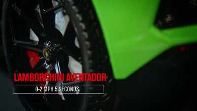 Lamborghini Aventador can go from
zero to 2 miles per hour in five seconds. - Skrrt with Offset