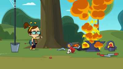 (Landing thud, fire crackles) - Total DramaRama