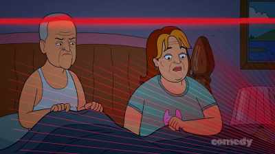 [laser buzzing] - Corner Gas Animated