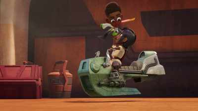 Last we saw him,
he was trying to cut down a whole forest. - Star Wars: Young Jedi Adventures
