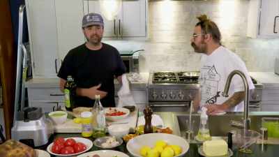 Last thing you need is the basil, - Selena + Chef