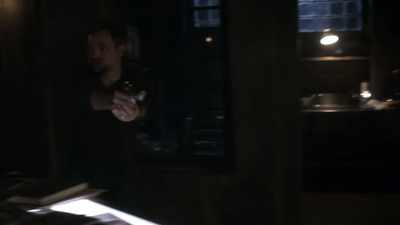 (LATCH CLANKS, DOOR CREAKS) - Damien