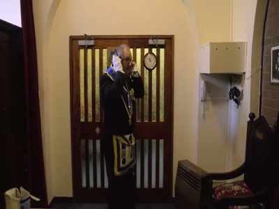 Later, his name will be engraved
on Old Ben's Masters Board. - Inside the Freemasons