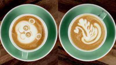 "Latte art, as it's come
to be known" - The World According to Jeff Goldblum