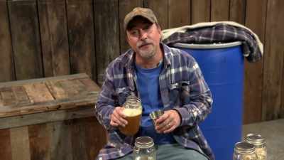 -[laughing]
-'cause I stop drinking
when I've had just enough. - Moonshiners: Master Distiller