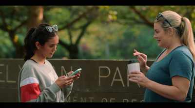 -[laughing] I'm sorry!
-[text tone] - Love Hard