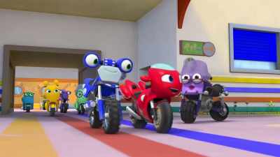 (laughing)
- Slow down, this isn't a race! - Ricky Zoom
